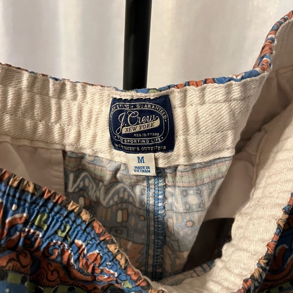 J Crew Drawstring Patterned Shorts - Size M - Picture 5 of 5